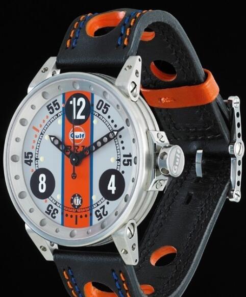 Replica B.R.M Watch V6-44 Gulf V6-44-GU-G-AN-2 Brushed Stainless Steel - Grey Dial