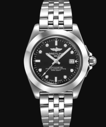 Replica Breitling Galactic 32 Sleek Stainless Steel & Tungsten - Black watch W71330121B1A1