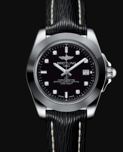 Replica Breitling Galactic 32 Sleek Stainless Steel & Tungsten - Black watch W71330121B1X1