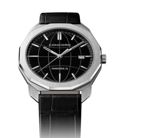 Replica Concord Men's Mariner SL Quartz Watch with Black Dial mariner-0320475
